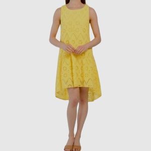 VALENTINA NALDI YELLOW FLOUNCE SUMMER COTTON DRESS